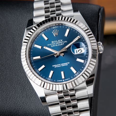 rolex datejust 41 blue jubilee diamond|Rolex Datejust 41 fluted bezel.